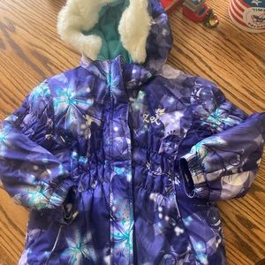 Girls sz 4 zero xposure winter coat purple & blue